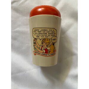 Vintage Orphan Annie & Sandy Ovaltine Shake-Up Mug Red Lid